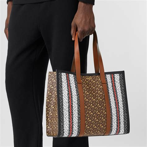 burberry monogram stripe tote bag|Burberry handbags for women.